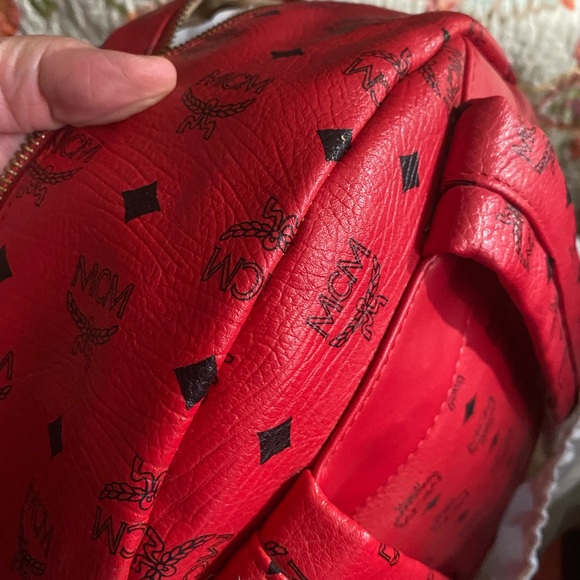 MCM Visetos Stark Red Backpack (Large) - Picture 15 of 16